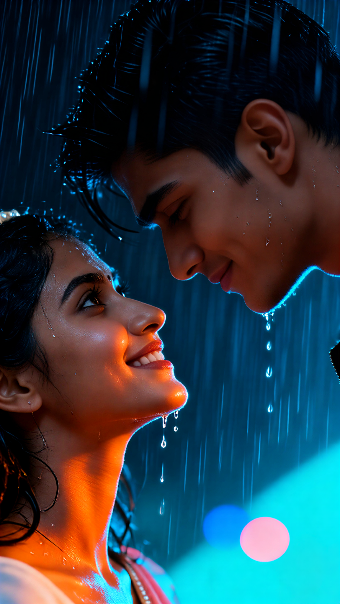 making eye contact in the rain image