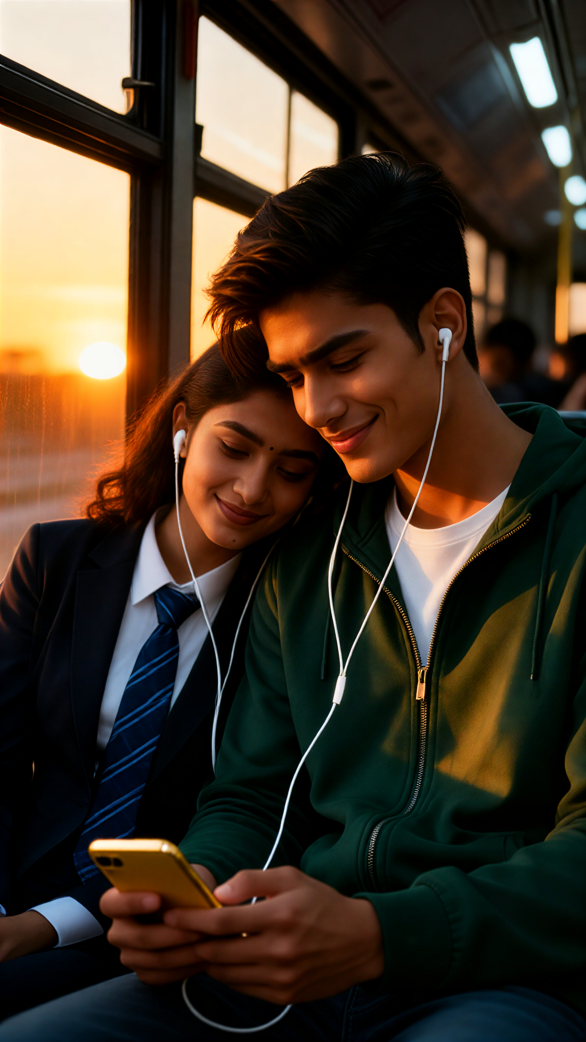 Bus shared headphones image