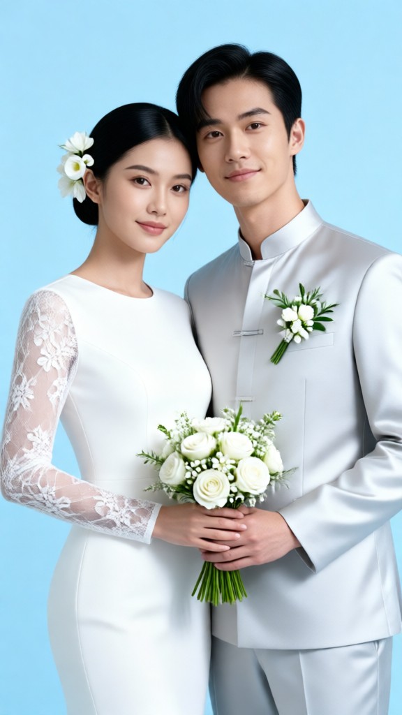 Southeast Asia White Gown Photoshoot image