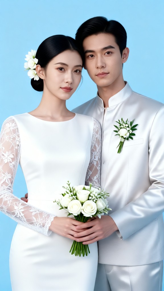 Southeast Asia White Gown Photoshoot image