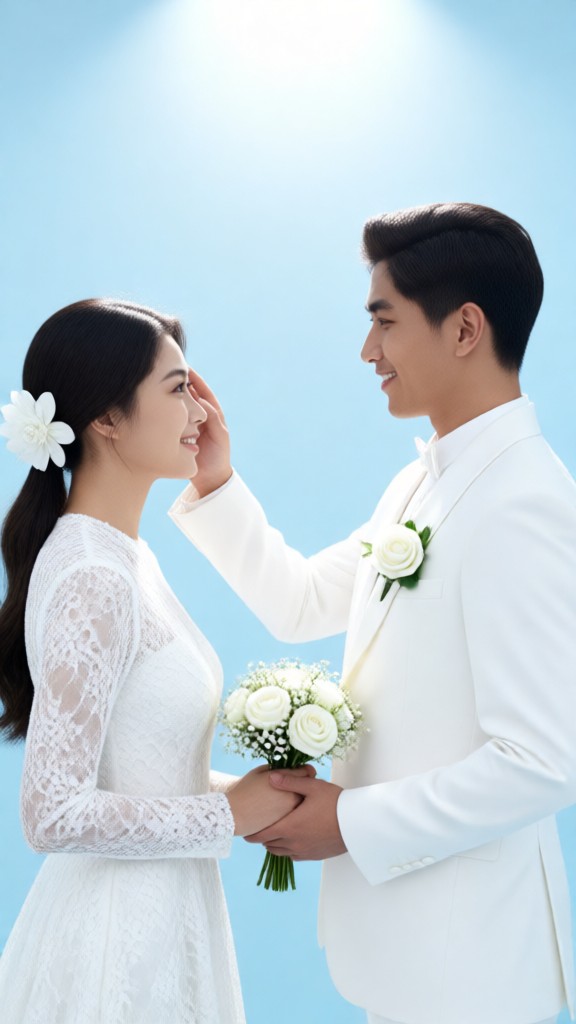 Southeast Asia White Gown Photoshoot image