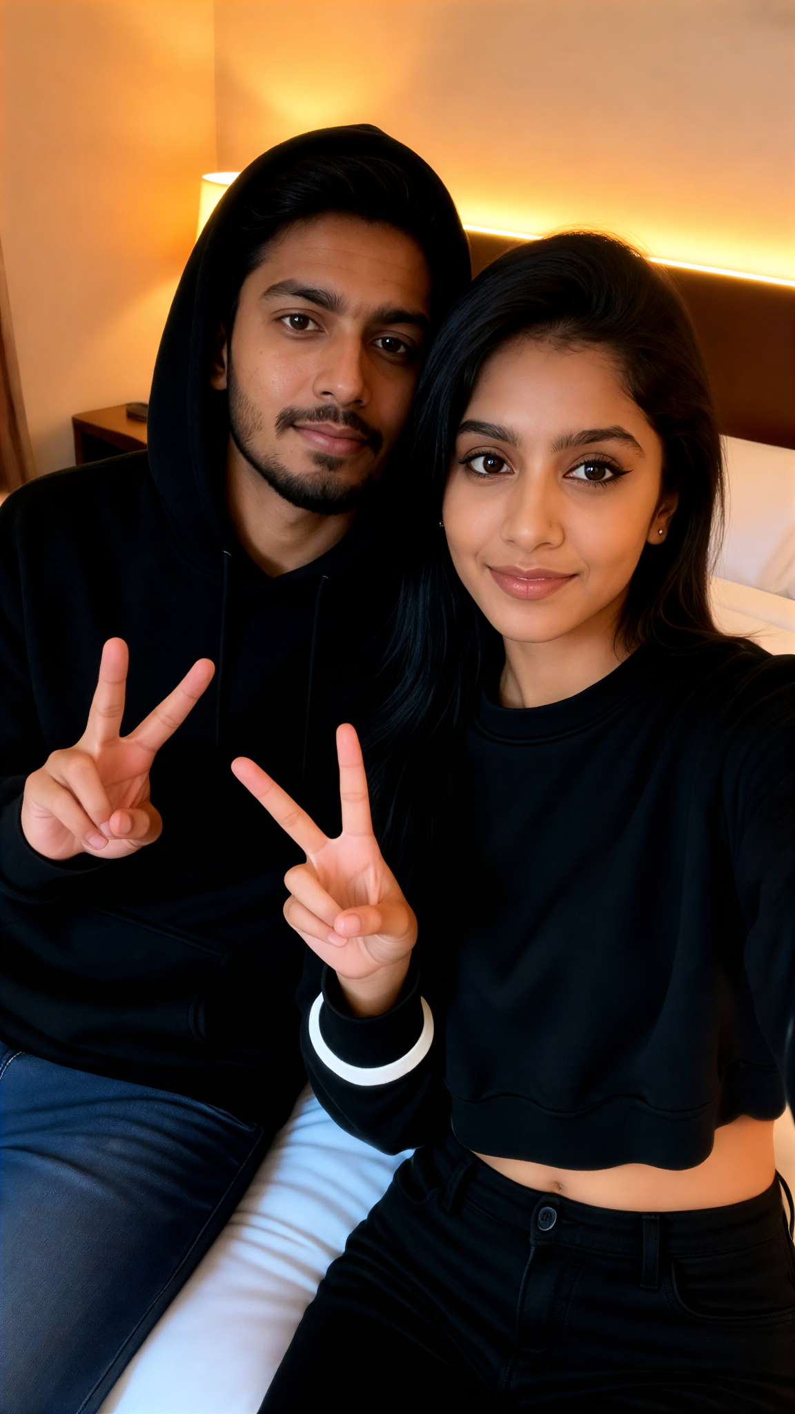 Peace Sign Selfie image