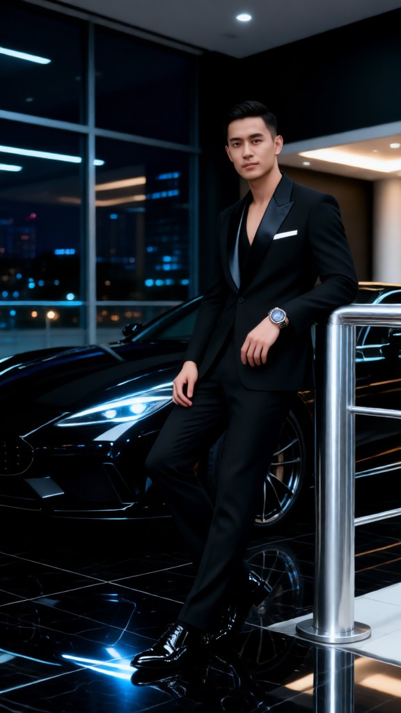 Handsome Man in a Black Suit-I (검은 양복의 검검은 남자) image
