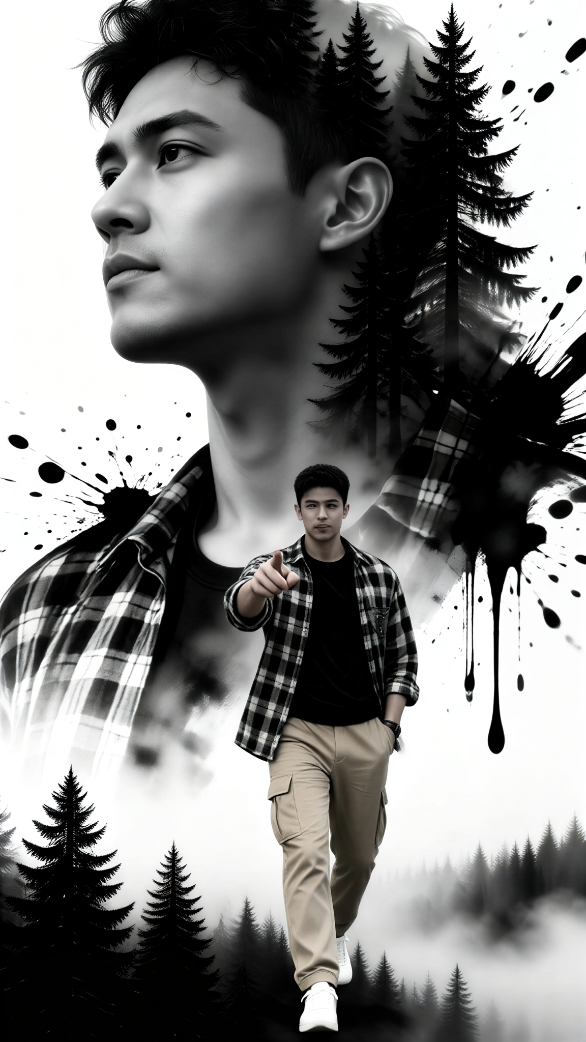 Ink-wash style image