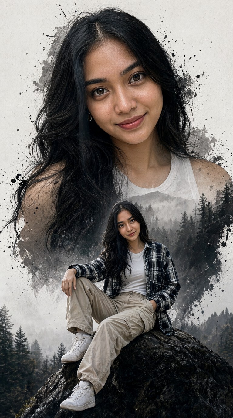 Ink-wash style image