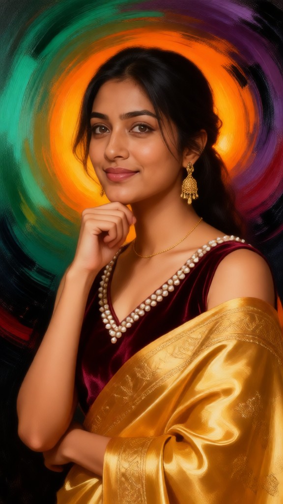 Oil Painting of Beautiful Women image