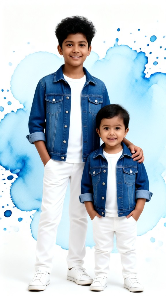 Multi-style styling for two children image