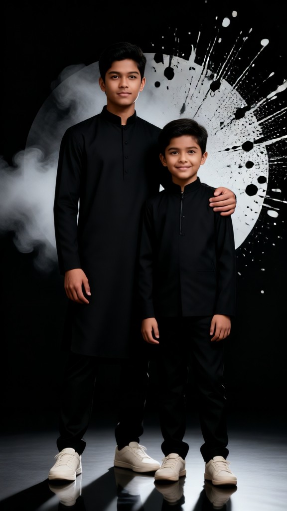 Multi-style styling for two children image