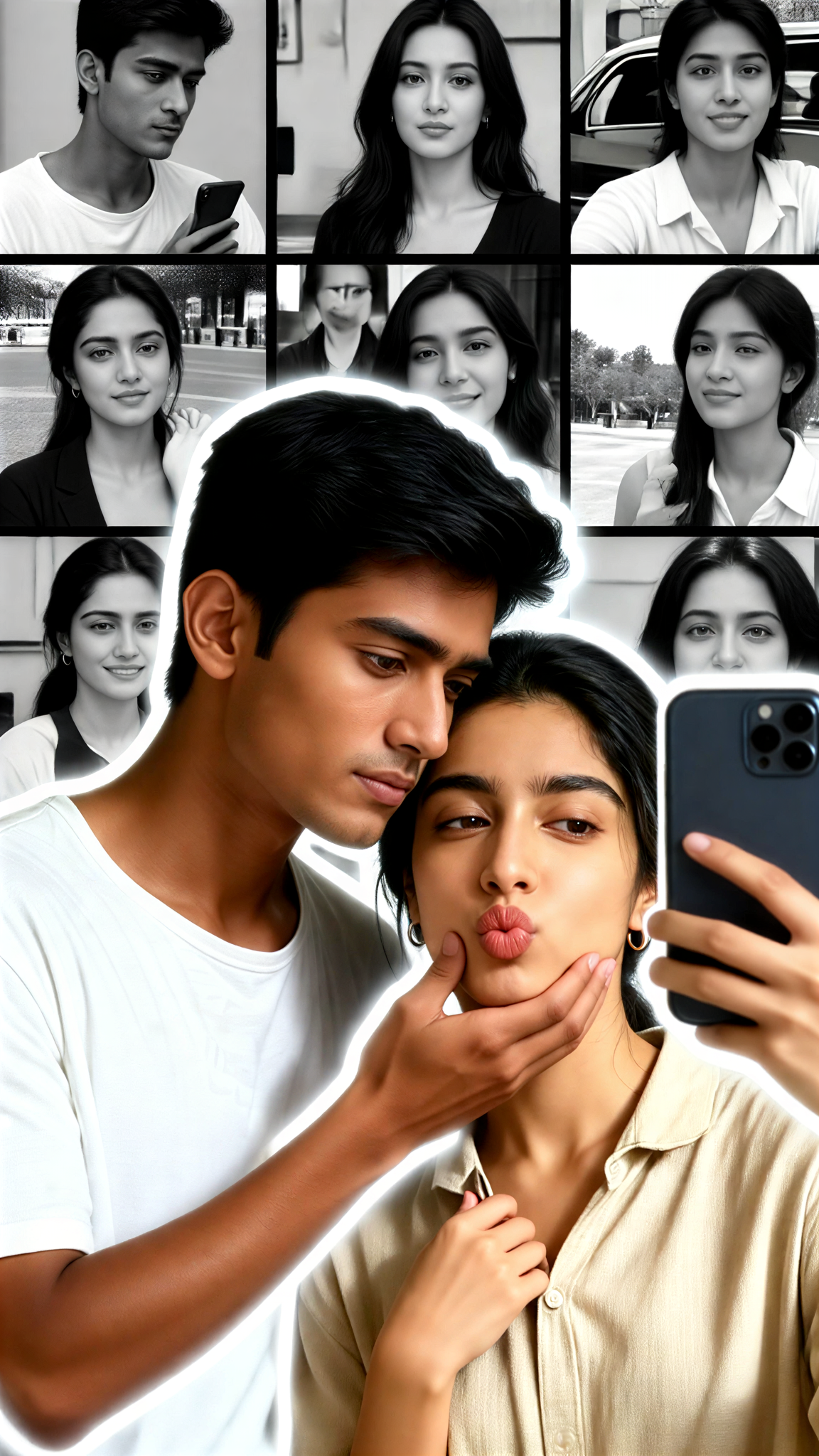 Couple Face-Swap 12-Grid Template image