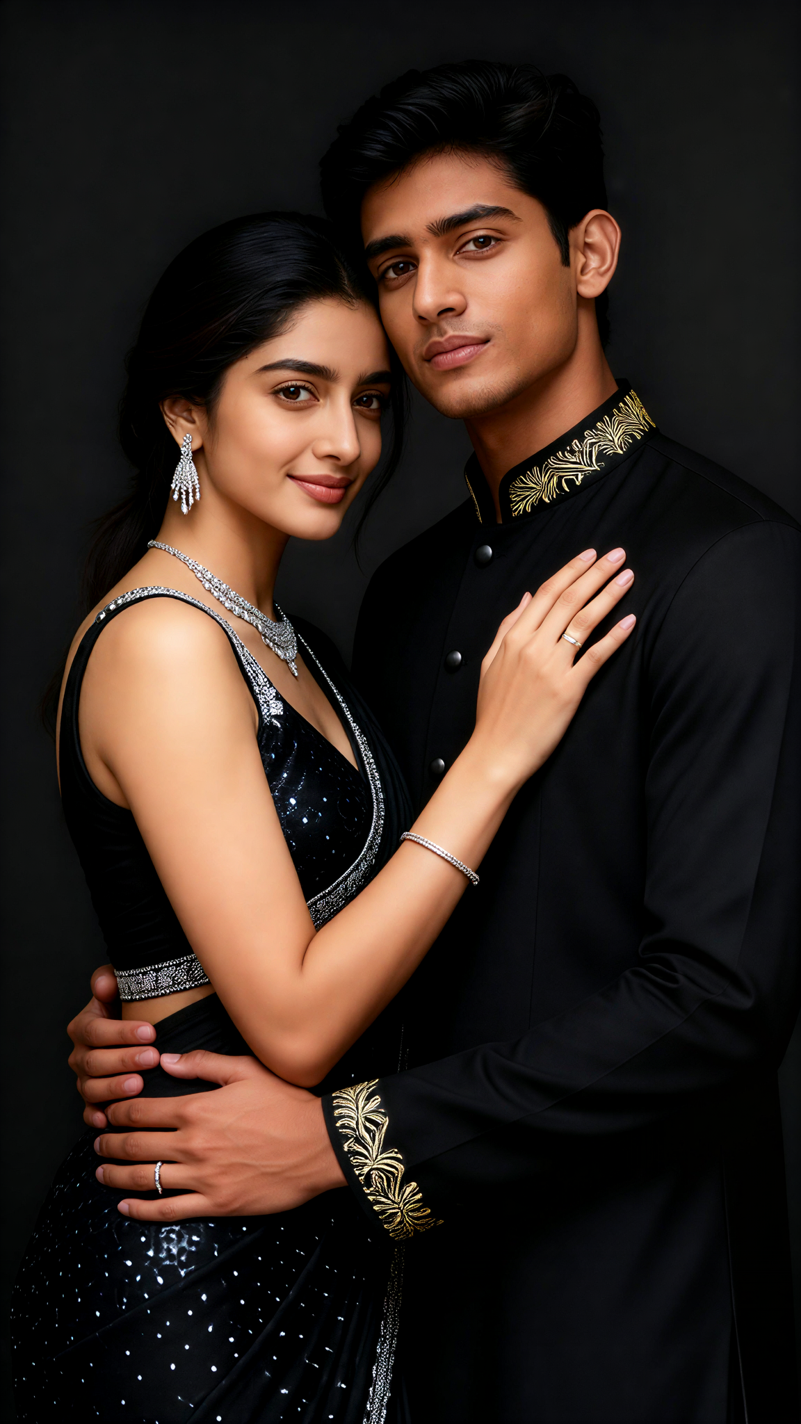 Black-themed photoshoot image