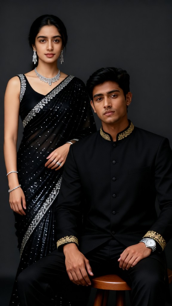 Black-themed photoshoot image