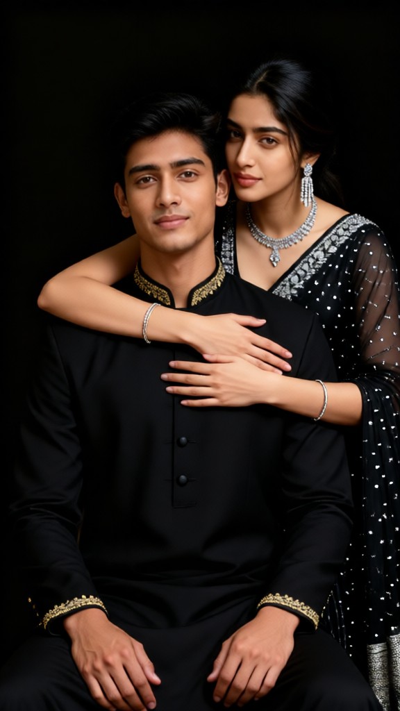 Black-themed photoshoot image