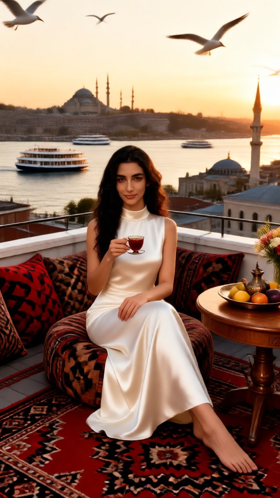 Watching the sunset in Turkey image