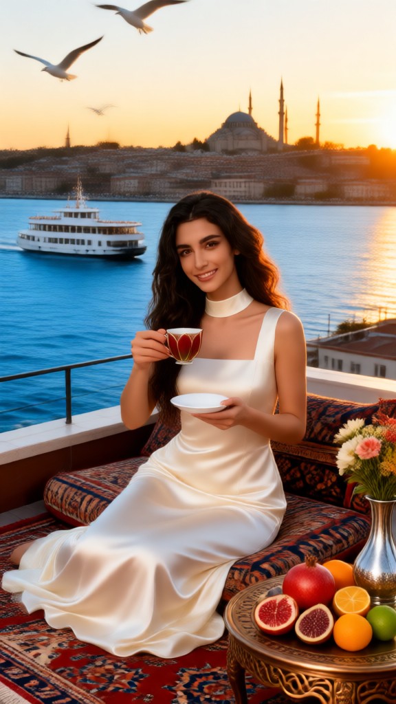 Watching the sunset in Turkey image