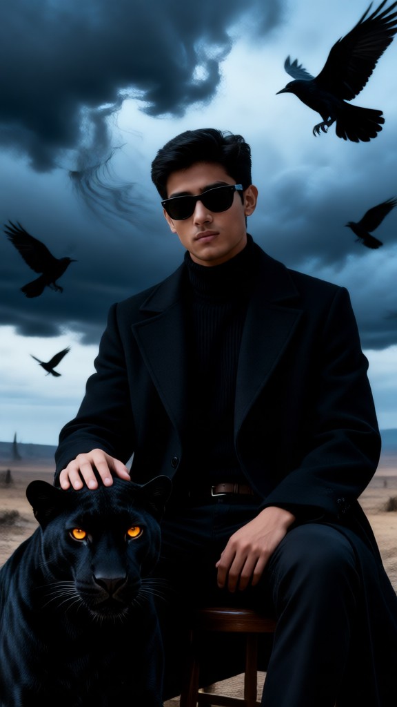 Apocalyptic Black Panther Photoshoot image