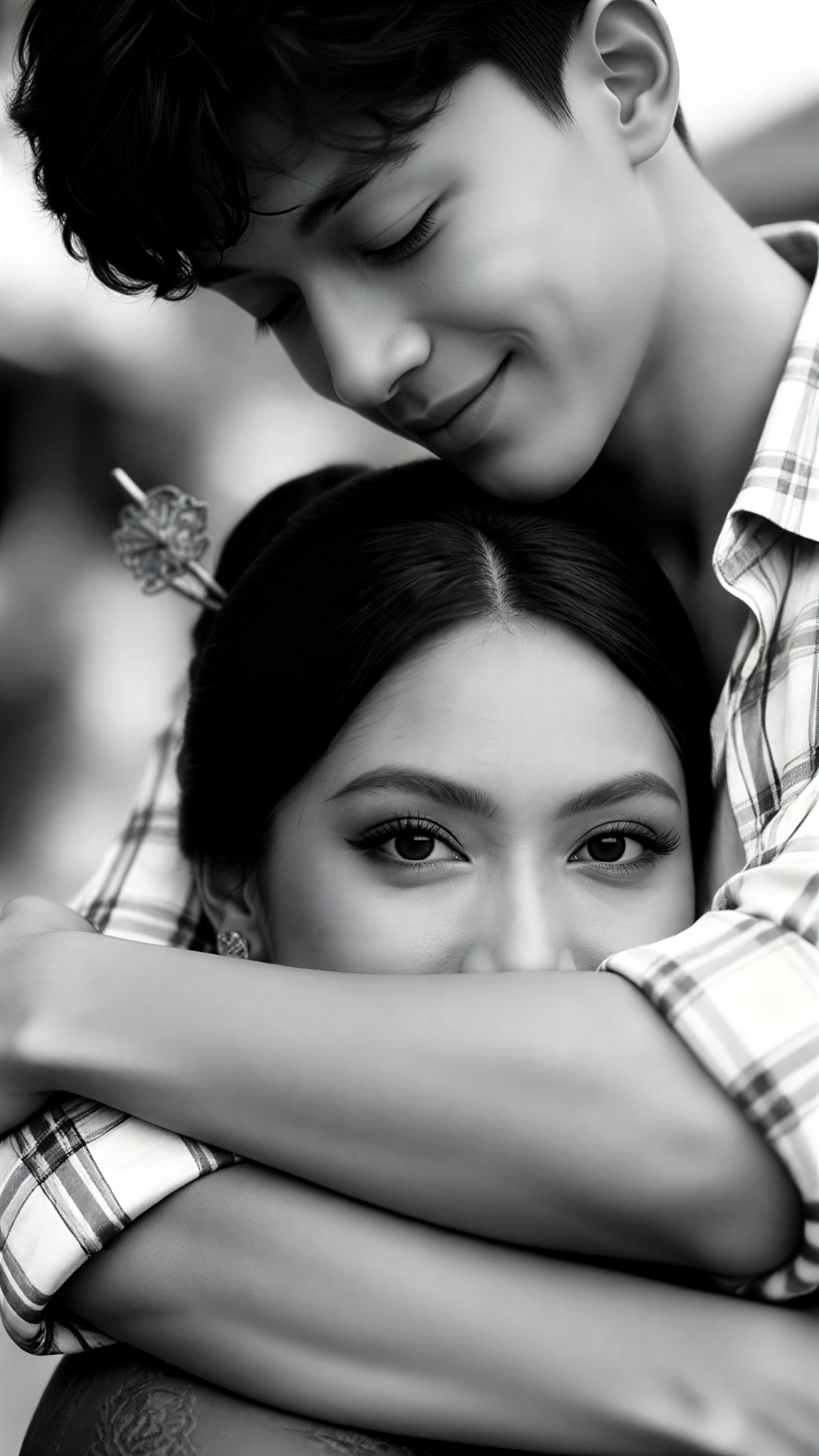 Couple covering their faces-1 image