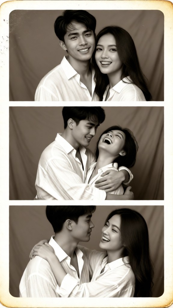 Retro Polaroid Couple Photos-I image