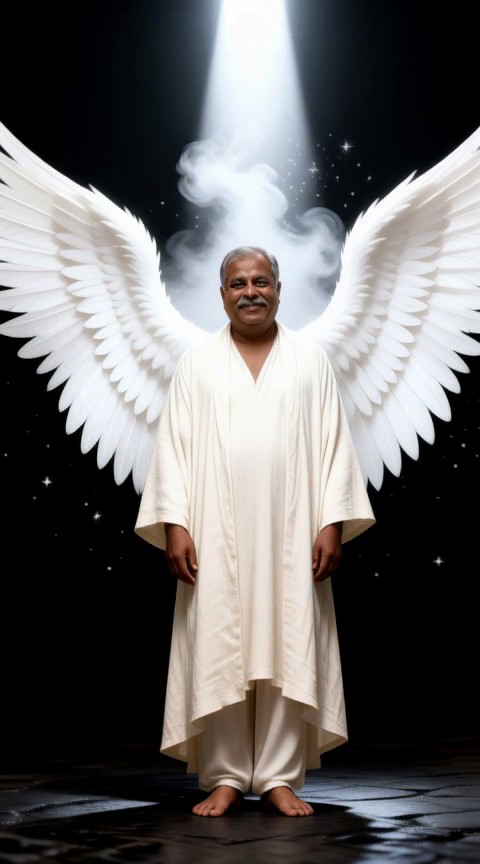 Angels waving at relatives image