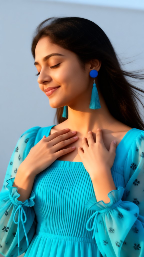 The Most Beautiful Blue Dress Woman photo-03 image