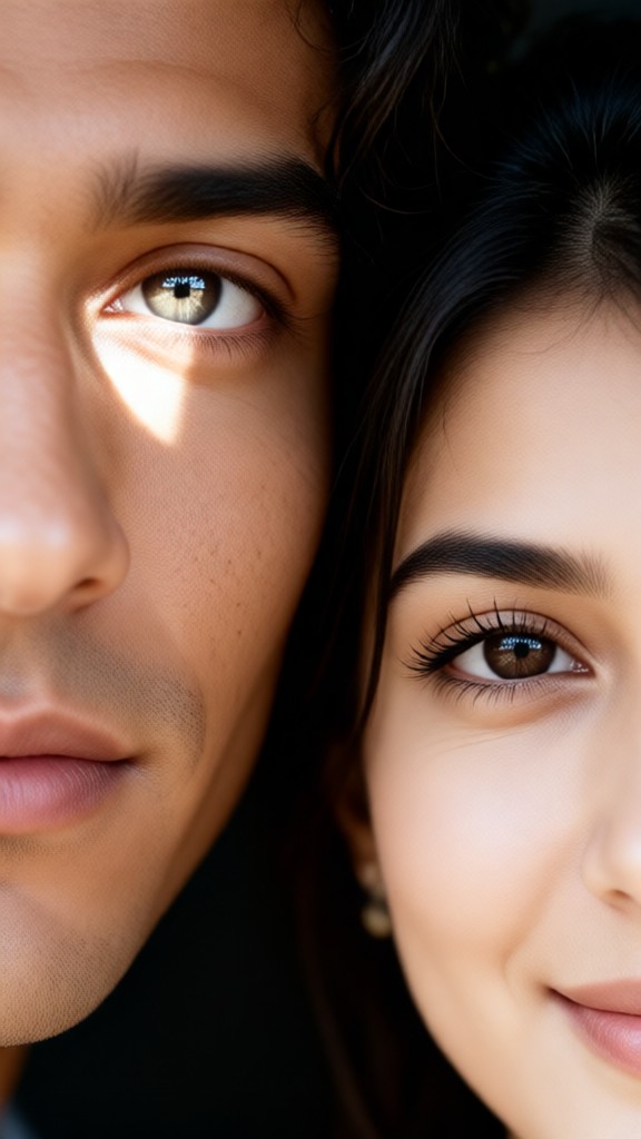 Enfoque de los ojos de las parejas image