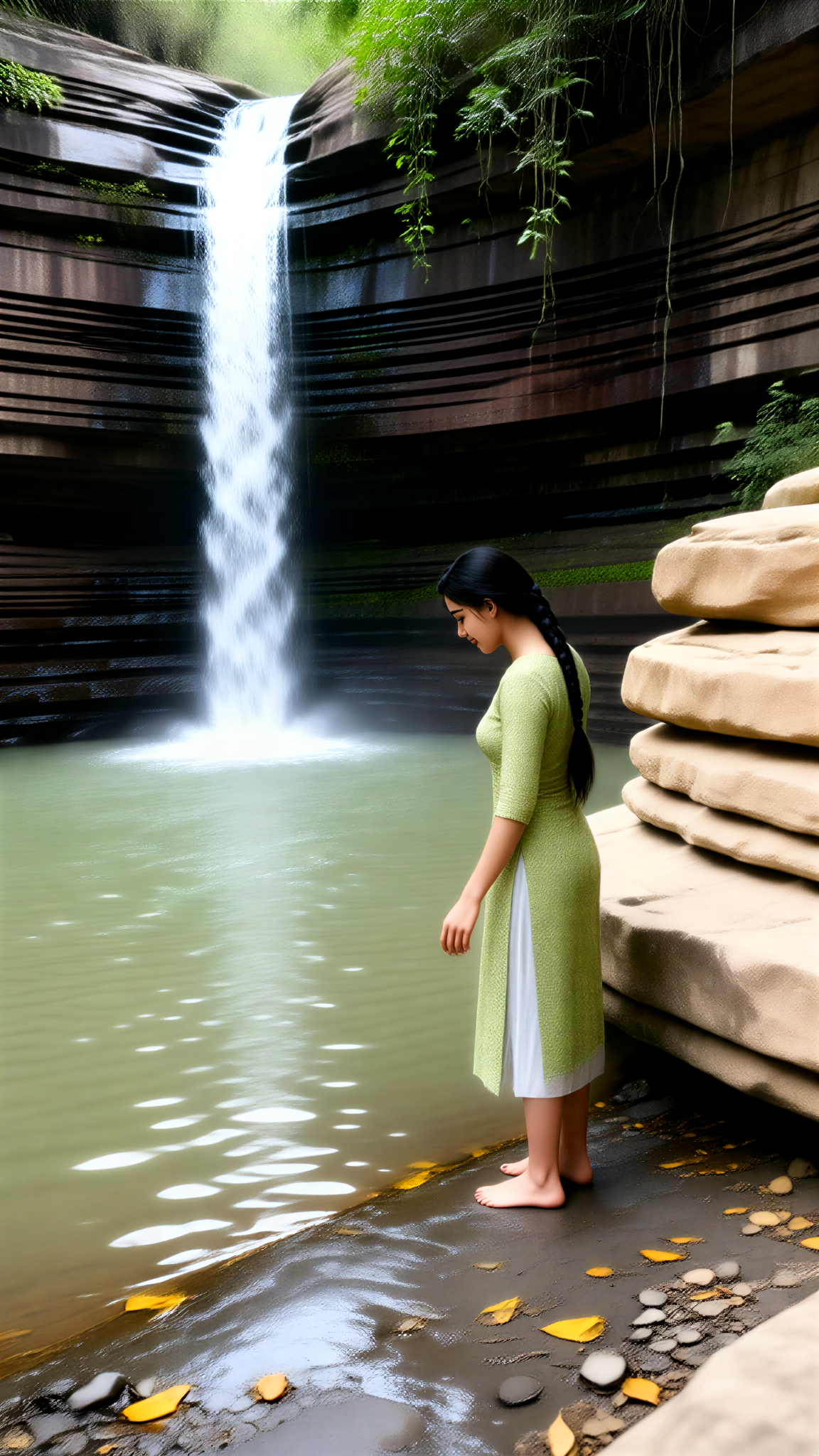 Ladies' Waterfall Side Back Dress Up image