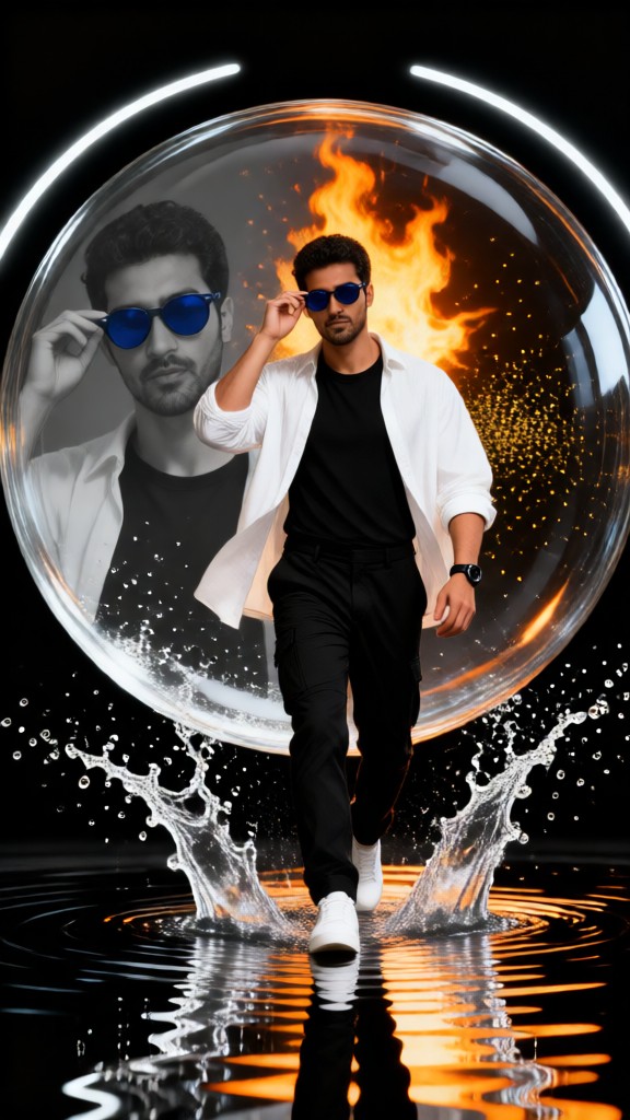 Handsome Man's “Water Drop” Photo Shoot-02 image