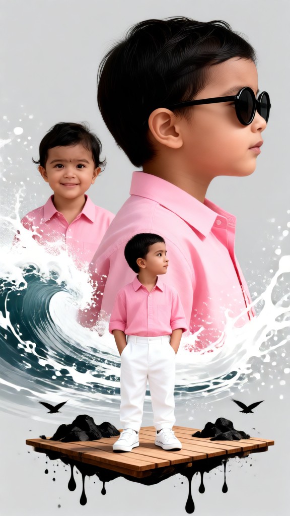 Ink-Splash Portraits of Children image