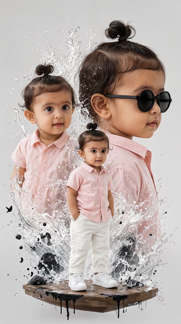 Ink-Splash Portraits of Children image