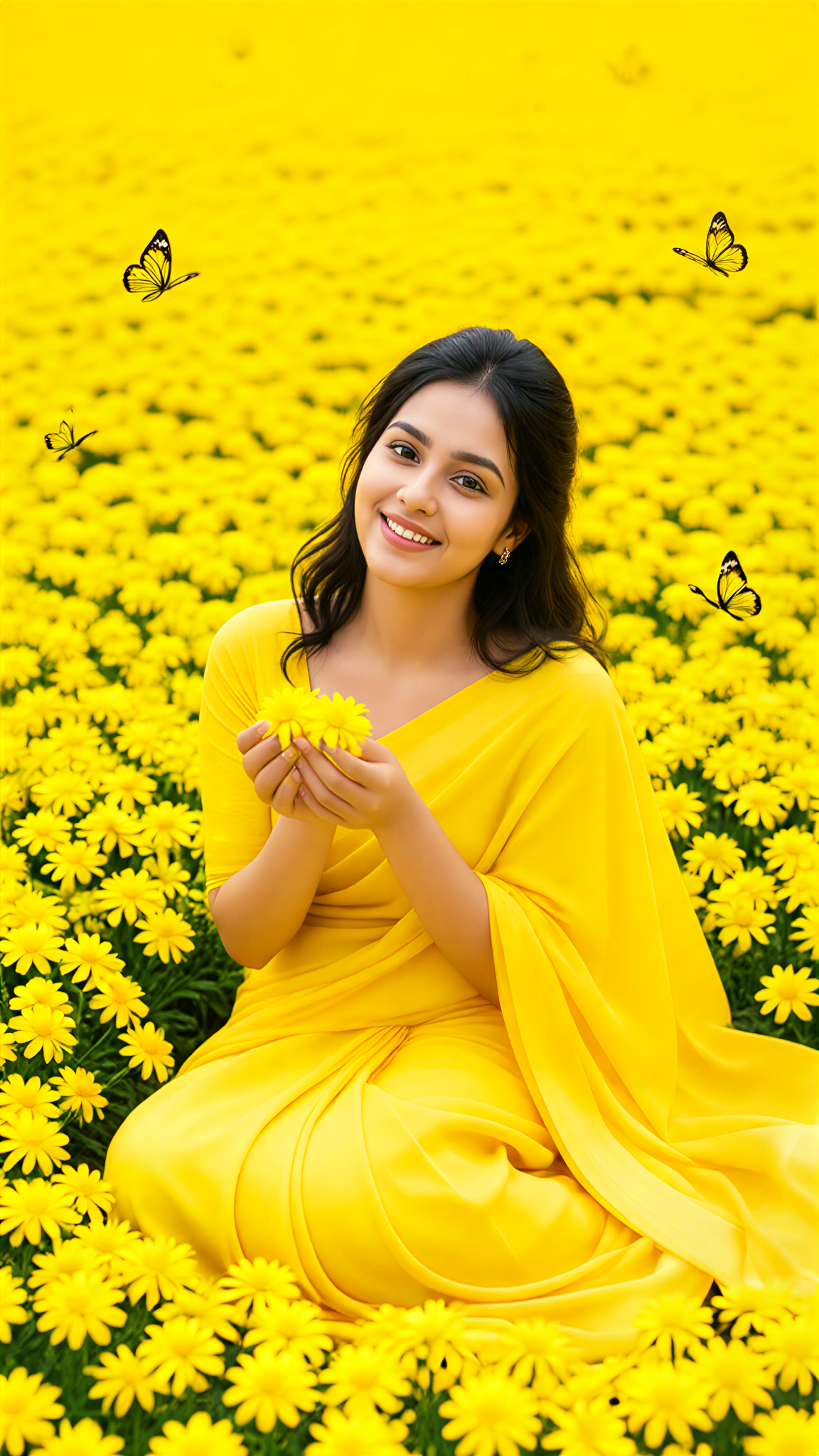 Beauty among flowers-3 image