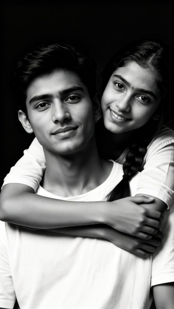 Photo of the brother and sister together image