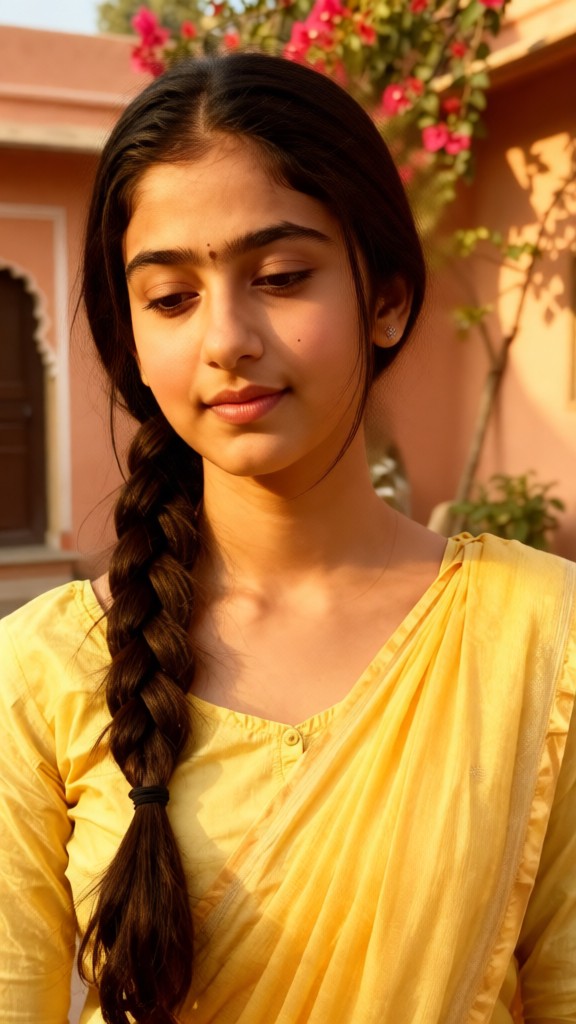 A sophisticated, high-end look in a sari image