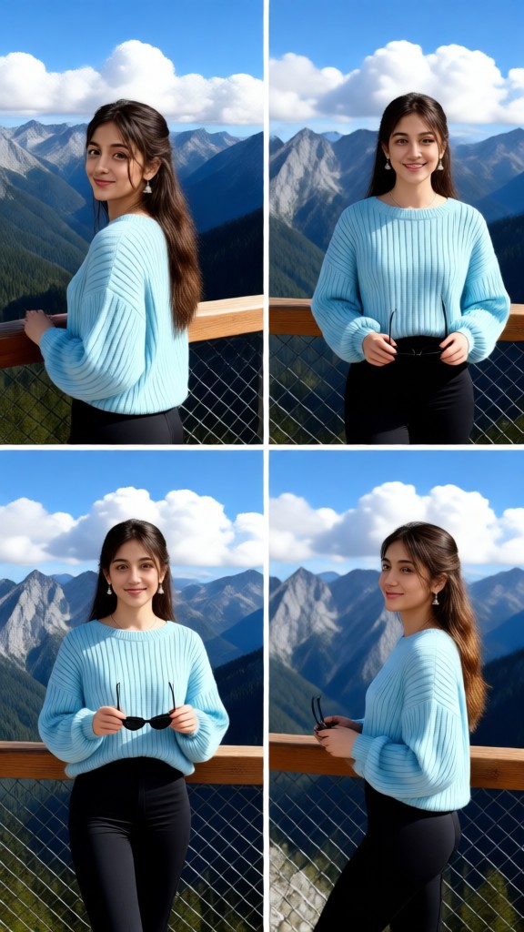 Beautiful Woman Enjoying Snow-Capped Mountains Trip image