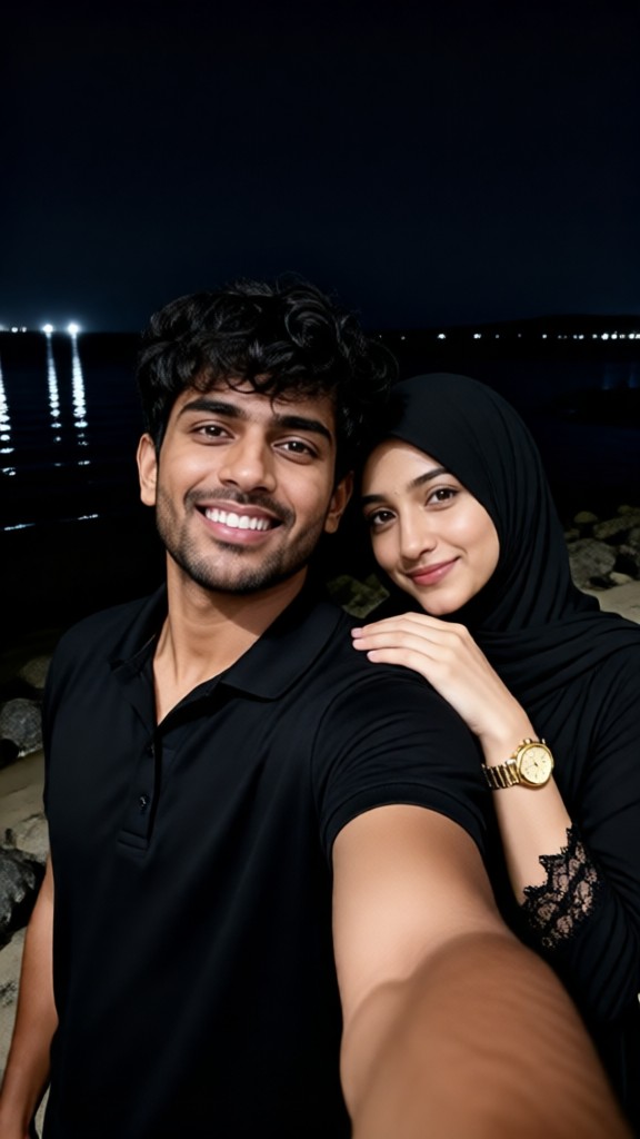 The Most Beautiful Muslim Couple Selfie-02 image