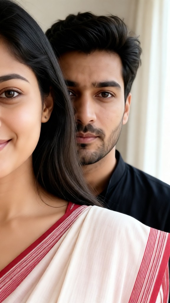 Couples’ photos with their faces covered image