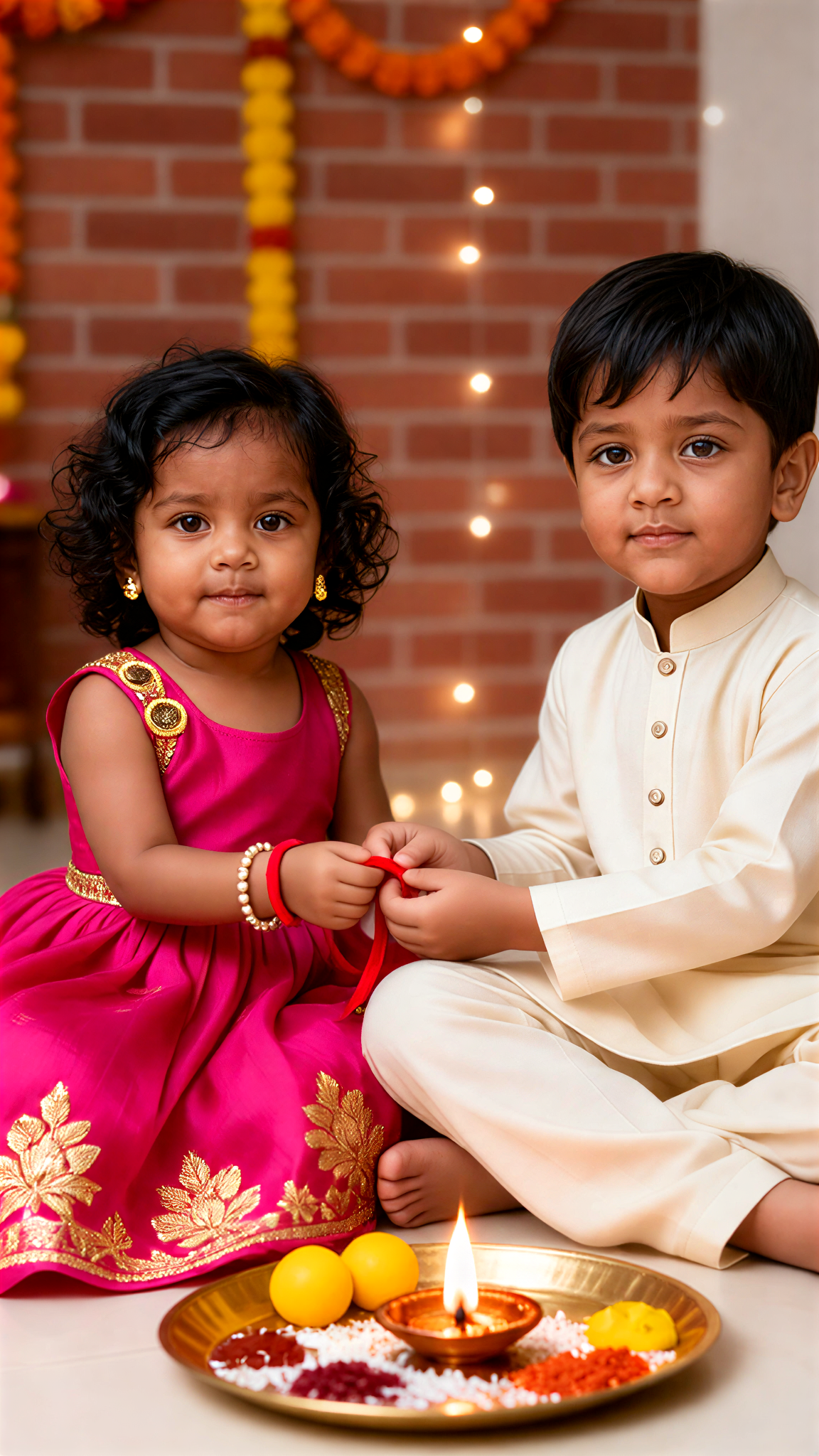 Children Wearing Bracelets for Siblings' Day image