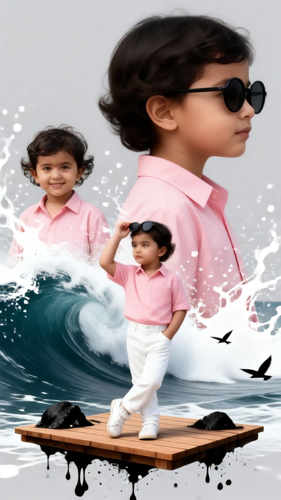 Ink-Splash Portraits of Children image