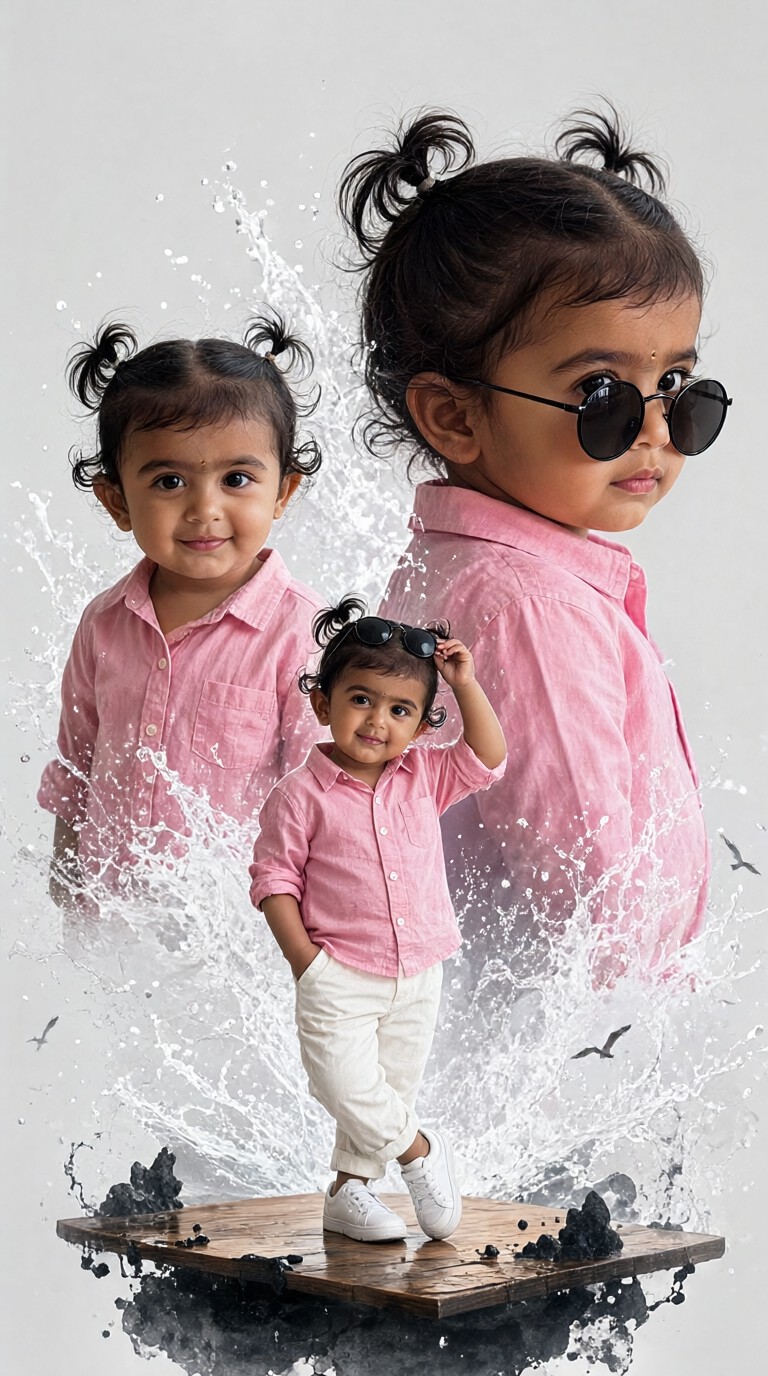 Ink-Splash Portraits of Children image