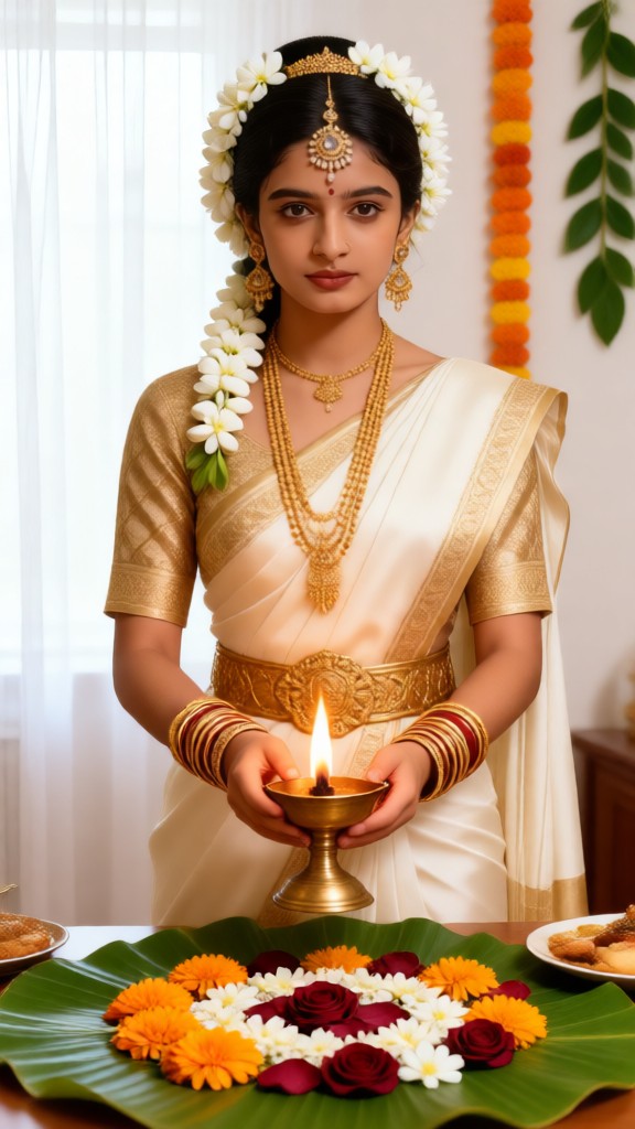 AI Happy Onam Art Generator image