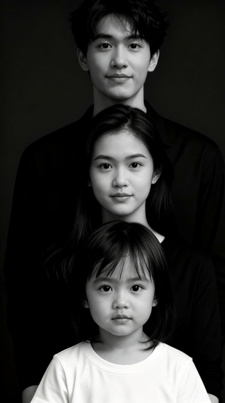 GIF of a family of three facing the camera image