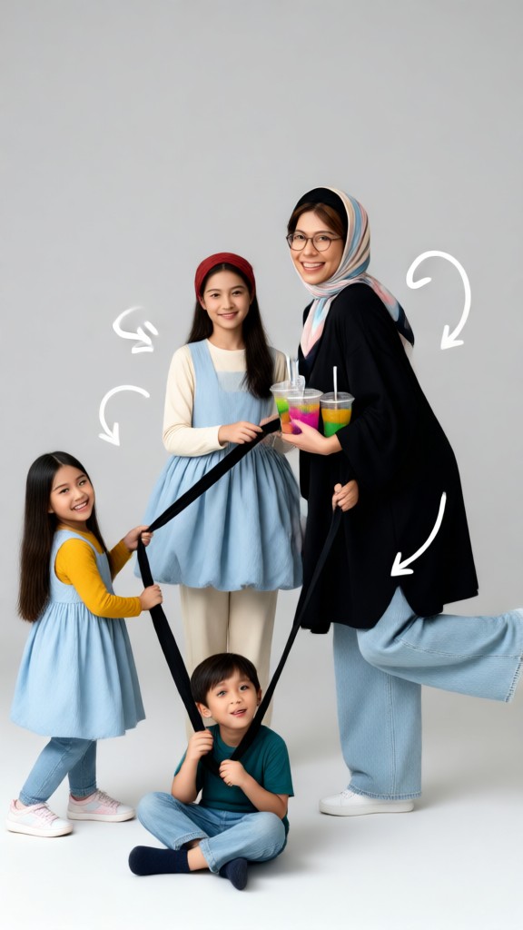 Mom, 2 daughters, and son-I image