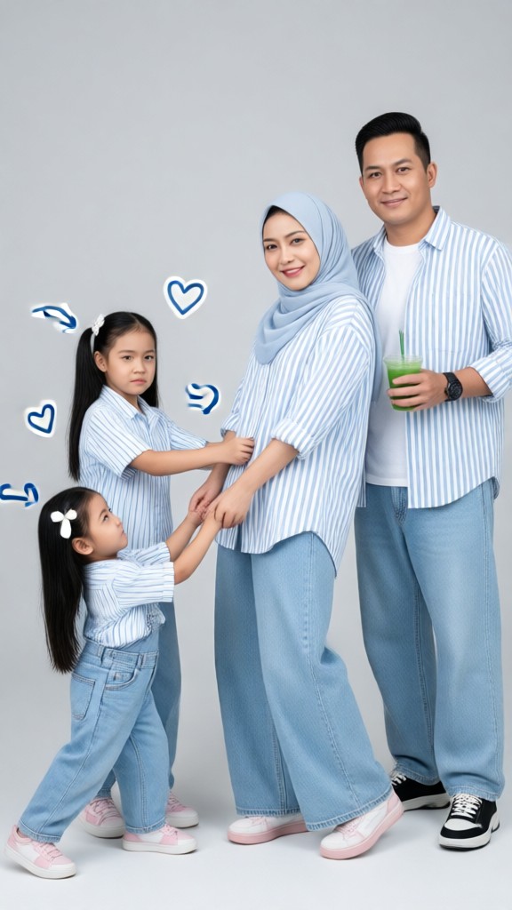 Mom, Dad, and 2 Daughter-I image