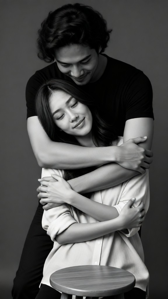 Black and White Embrace image