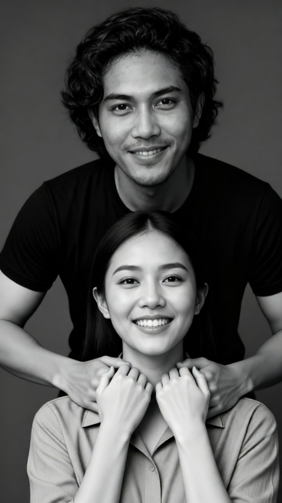 Black and White Embrace image