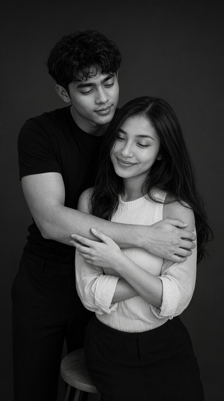 Black and White Embrace image
