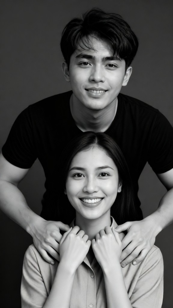 Black and White Embrace image