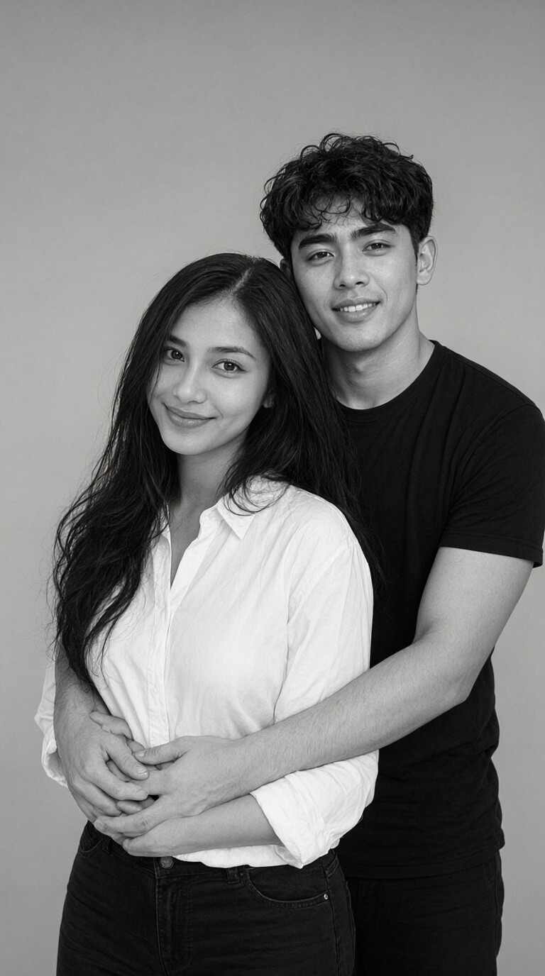 Black and White Embrace image