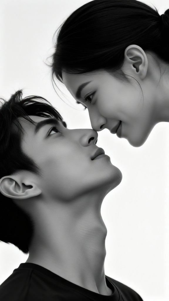 Sweet Black&White Couple Close-Up image