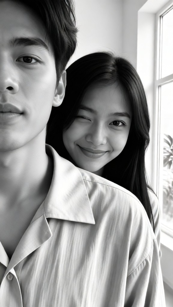 Black-and-White Couple Photos image