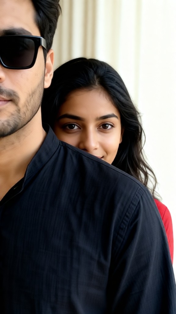 Couples taking photos with their faces covered image