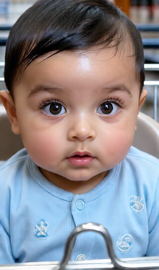Ein süßes Baby ruft "Papa" ❤ image
